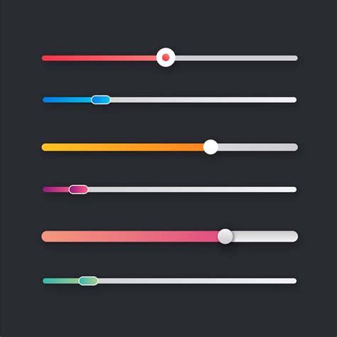 Free Vector Gradient Colored Sliders Collection