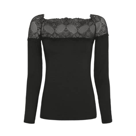 Top M Blonde Ls Black Huset Torre