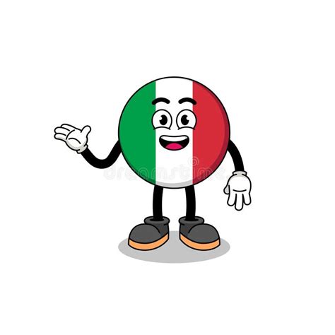 Dessin Du Drapeau Italien Avec Pose De Bienvenue Illustration de Vecteur - Illustration du pays ...