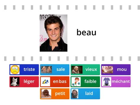 Les Adjectifs Et Leurs Contraires Find The Match