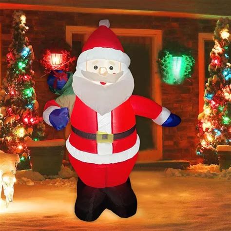 Decoraci N Navide A Inflable De Pap Noel Con Luz Led Mercadolibre