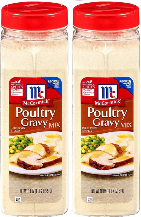 Mccormick Poultry Gravy Mix 18 Ounce 2 Pack Grocery And Gourmet Food