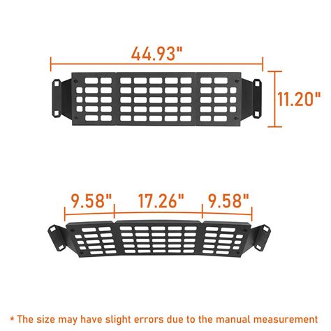 Interior Storage Rear Overhead Molle Panel For Toyota Tacoma