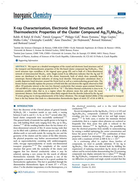 PDF X Ray Characterization Electronic Band Structure And