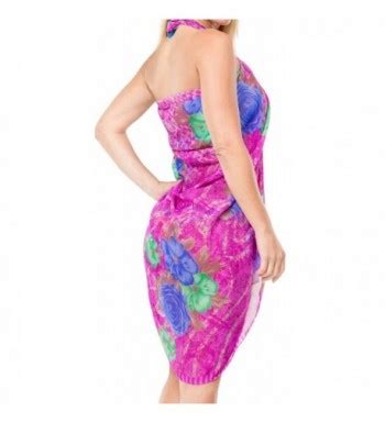 Sarong Bathing Suit Pareo Wrap Bikini Cover Ups Womens Chiffon Swimsuit Swimwear Pink