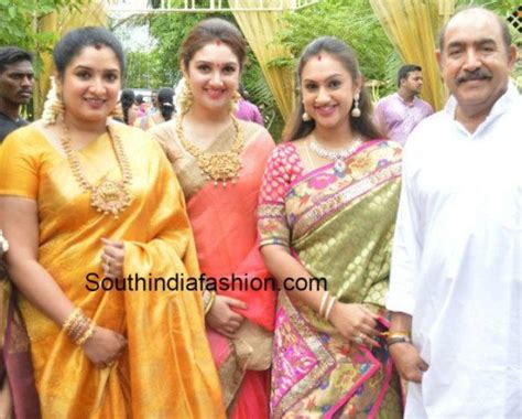 Actor Vijayakumar Daughters in Traditional Sarees – South India Fashion