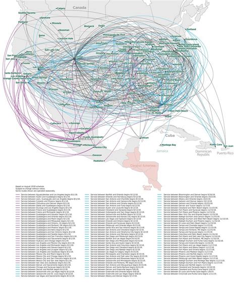 Frontier Airlines Flight Route Map