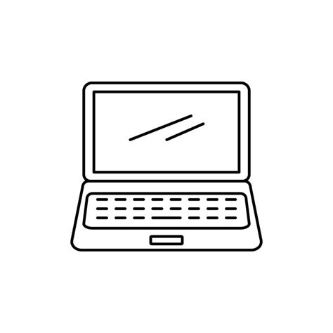 Technology laptop icon outline 9922858 Vector Art at Vecteezy