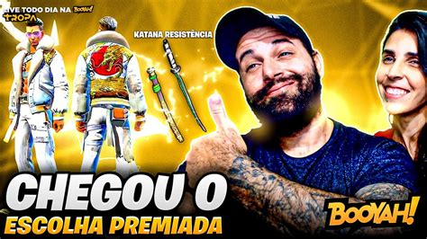 Free Fire Ao Vivo Chegou Nova Skin No Escolha Premiada Squad Mestre