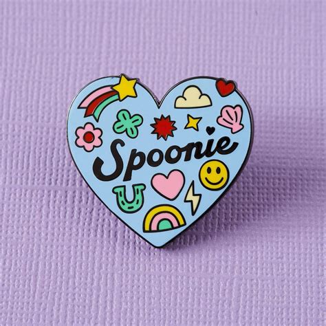 Punky Pins Spoonie Heart Enamel Pin Oshoppu