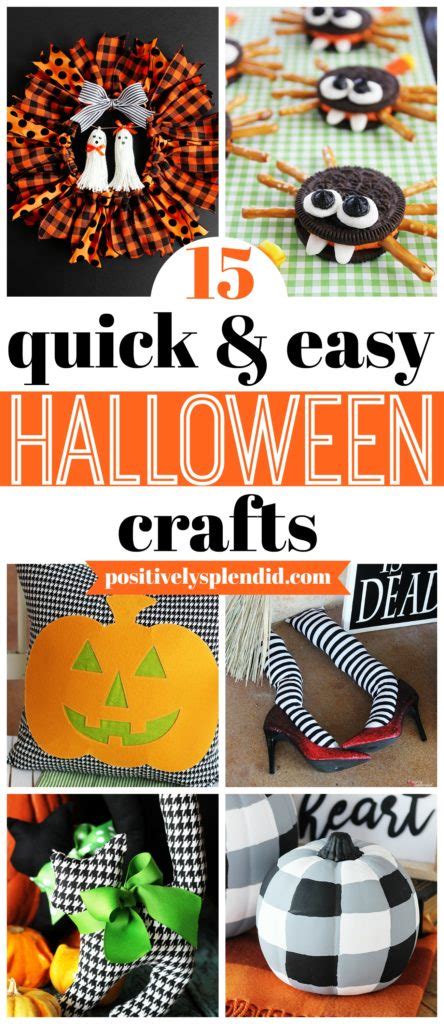 15 Quick & Easy Halloween Crafts to Make - Positively Splendid {Crafts ...