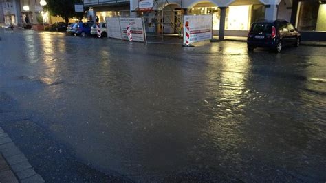 Fotos Überschwemmungen nach Unwetter in Bad Endorf Bayern