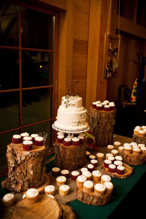 Cupcake Forest Wedding Cake Rustic Country Wedding Reception Cake