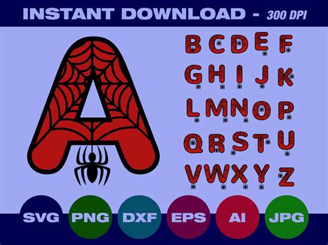 Spider Font Svg Spider Web Style Full English Alphabet Spider