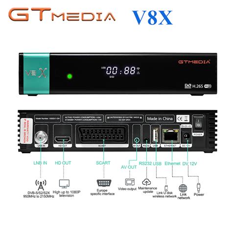 Gtmedia Receptor De Sat Lite Mars V X Dvb S S S X Acm Multi Stream