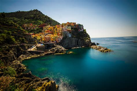 Architecture Bay Boat Cinque Terre Cliff Coast Colorful