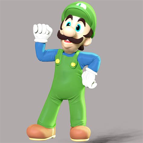 Fichier 3D Luigi Le Super Mario Modèle à imprimer en 3D à