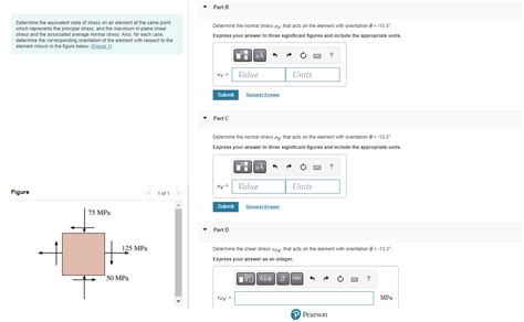 Solved Part B Determine The Equivalent State Of Stress On An Chegg