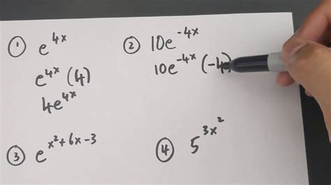 Chain Rule For Exponential Functions Youtube