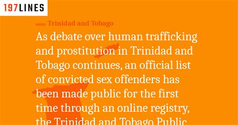 As Debate Over Human Trafficking And Prostitution In Trinidad And