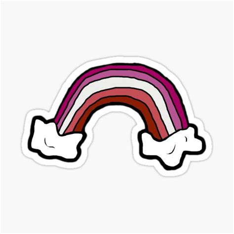 Lesbian Rainbow Doodle Sticker By ChessJess Redbubble