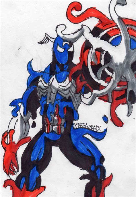 Symbiote Captain America by ChahlesXavier on DeviantArt