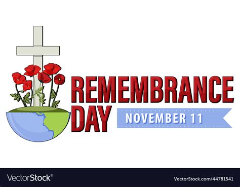 Remembrance day logo design Royalty Free Vector Image