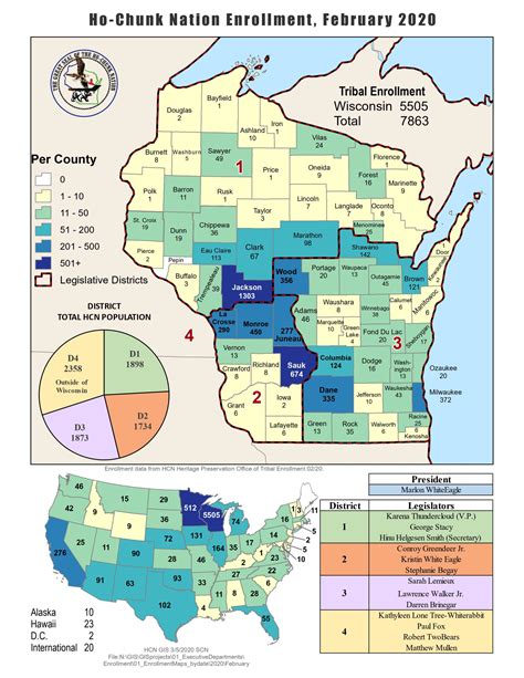 Current Ho-Chunk Population Map - Ho-Chunk Nation