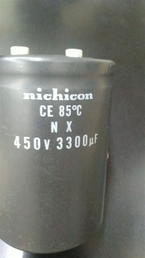 2 Aluminium Electrolytic Capacitors 3300 MFD 450 VDC Nichicon Capacitor