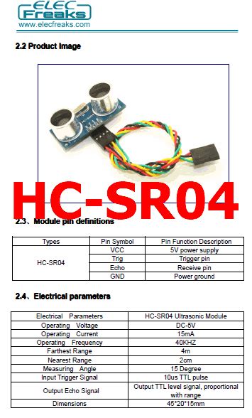 PDF HC SR04 Components