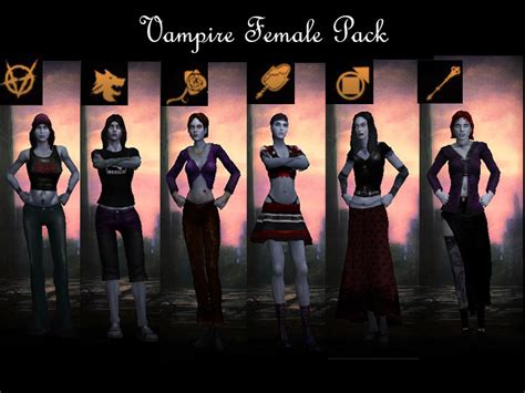 Vampire Female Pack By Marius Addon Vampire The Masquerade