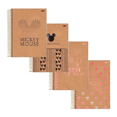 Caderno Universit Rio Mat Rias Minnie Mickey Jandaia G Ri S