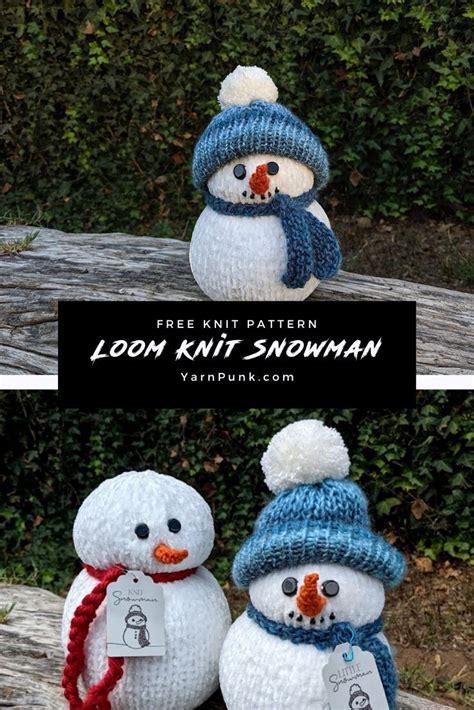 Loom Knit Snowman Yarn Punk Loom Knitting Projects Circular