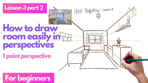 How To Draw Room In 1 Point Perspective Step By Step Drawing Tutorial