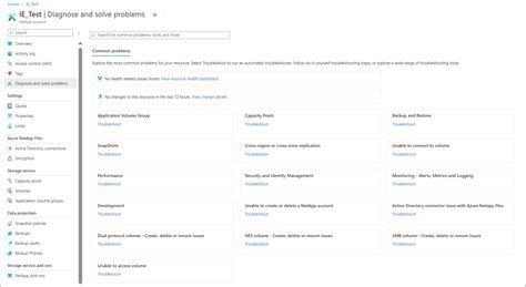 Troubleshoot Azure NetApp Files Using Diagnose And Solve Problems Tool