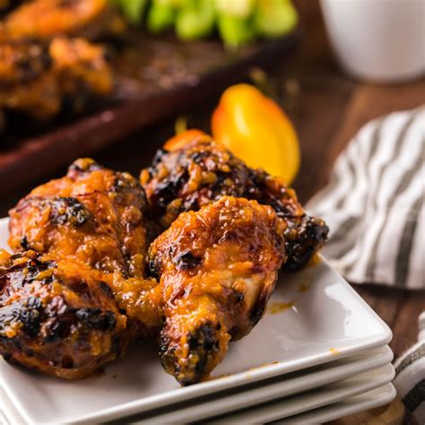 Air Fryer Spicy Apricot Glazed Chicken Wings Fork To Spoon