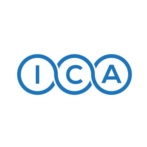 diseño de logotipo de letra ica sobre fondo blanco concepto de