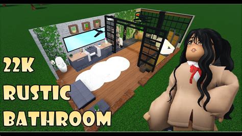 Bloxburg Speed Build 22k Rustic Bathroom YouTube