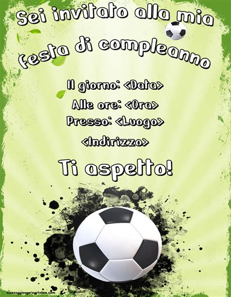 Invito Per Una Festa A Tema Calcio Crea Inviti Personalizzati Di