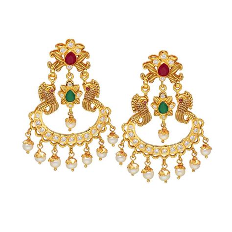 Buy Vaibhav Jewellers 22K Precious Gold Pachi Work Chetam Hangings