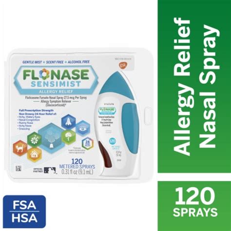 Flonase Sensimist Non Drowsy 24 Hour Allergy Relief Nasal Spray 120 Ct King Soopers