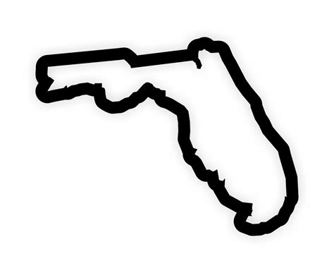 Florida Map Flag Outline Sticker For Laptop Book Fridge Guitar