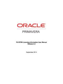 P Eppm Licensing Information User Manual Oracle P Eppm Licensing