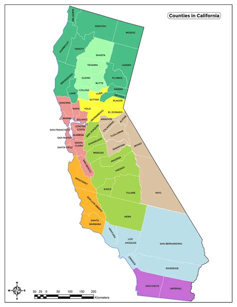 California Counties Map California Places Travel And News
