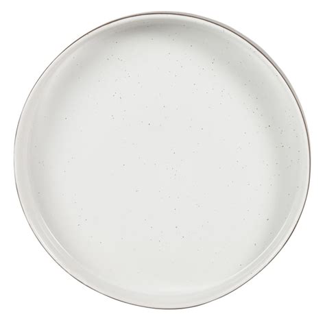 Plato Llano De Gres Moteado Marr N Y Blanco Isla Maisons Du Monde