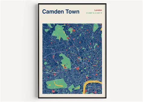 Camden Town Map Print Camden Town Map Poster Camden Town Map - Etsy