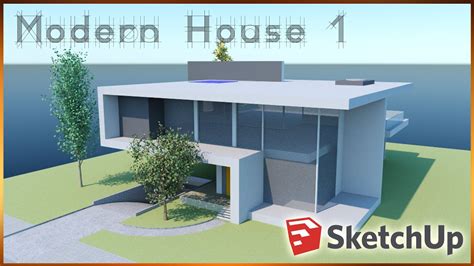 Sketchup Modern House Sketchup Speedbuild Youtube