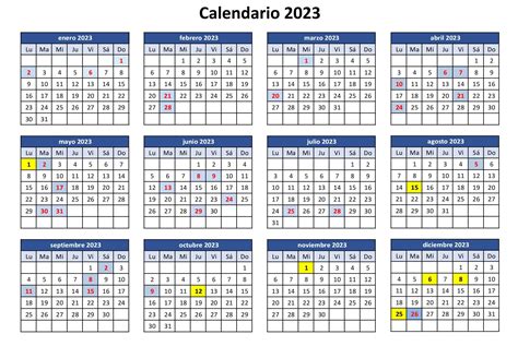 Calendario Festivos 2023