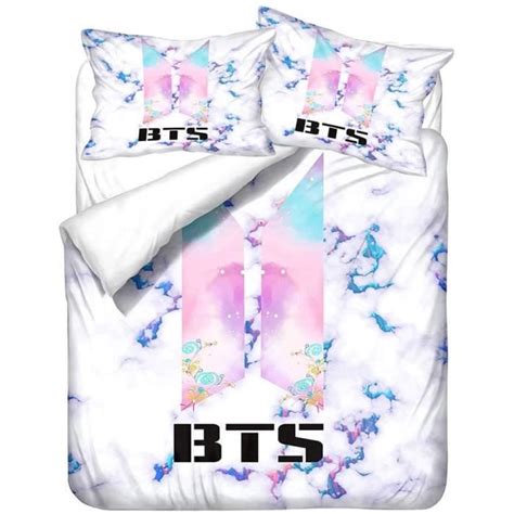 Bts Parure De Lit Avec Housse De Couette Et Fermeture Clair En