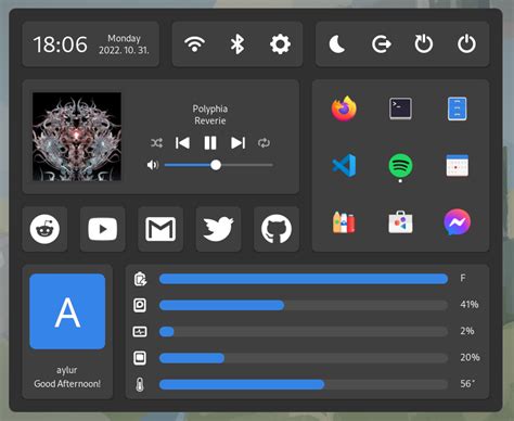 Aylur S Widgets GNOME Shell Extensions